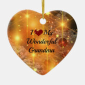 私は私のすばらしい祖母が大好きだ。 セラミックオーナメント (正面)
