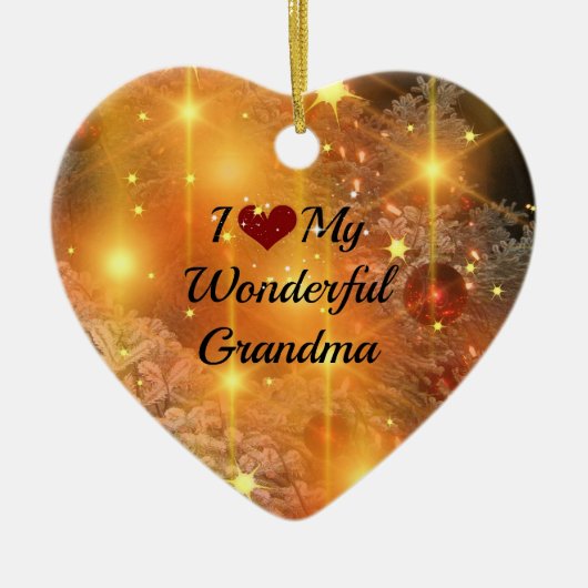 私は私のすばらしい祖母が大好きだ。 セラミックオーナメント (正面)