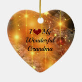 私は私のすばらしい祖母が大好きだ。 セラミックオーナメント (裏面)