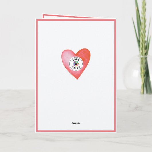 私は私のすべての私のブルドッグとハートであなたを愛している カード (裏面)