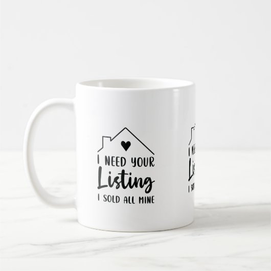 私は私のすべての私の販売あなたのリストを必要とする コーヒーマグカップ (左)