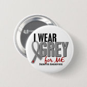 私は私のための灰色を10糖尿病身に着けています 缶バッジ (正面&裏面)