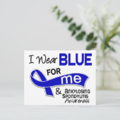 私は私のための青を42膠着のSpondylitisように身に着けています ポストカード (スタンド正面)