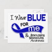 私は私のための青を42膠着のSpondylitisように身に着けています ポストカード (正面/裏面)