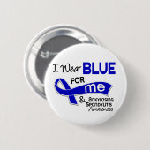 私は私のための青を42膠着のSpondylitisように身に着けています 缶バッジ (正面&裏面)