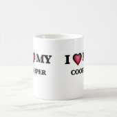 私は私のたる製造人を愛します コーヒーマグカップ (中央)