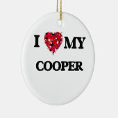 私は私のたる製造人を愛します セラミックオーナメント (右)