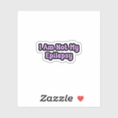 私は私のてんかん認識度紫ではない シール (シート)