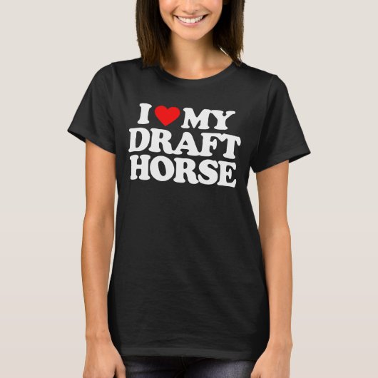 私は私のばん馬を愛します Tシャツ (正面)