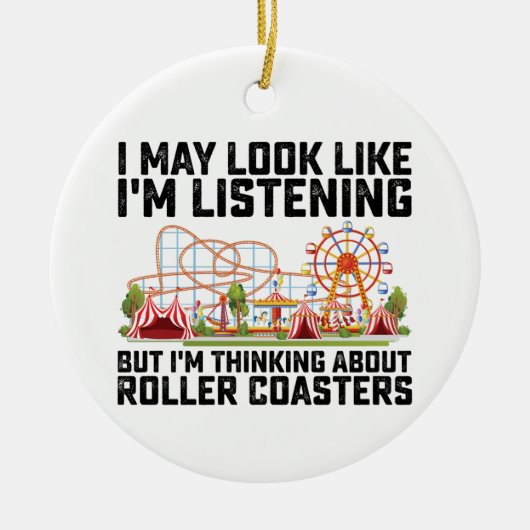 私は私のように見える聞かもしれないが、私は考えるaboだ セラミックオーナメント (正面)