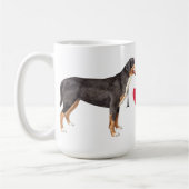 私は私のより素晴らしいスイス山犬を愛します コーヒーマグカップ (左)
