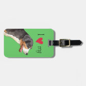 私は私のより素晴らしいスイス山犬を愛します ラゲッジタグ (正面横)