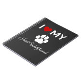 私は私のアイリッシュウルフハウンドッグカスタム文字が大好き ノートブック (左側)