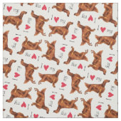 私は私のアイリッシュセッターを愛します ファブリック (見本)