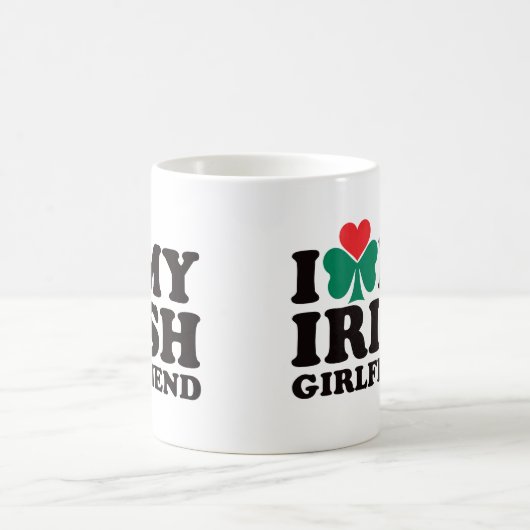 私は私のアイルランドのガールフレンドを愛します コーヒーマグカップ (中央)