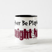 私は私のアップライトベ遊ースの方が好きだ ツートーンマグカップ (中央)