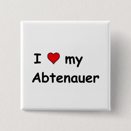 私は私のアブテナウアーが大好き 缶バッジ (正面)