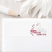 私は私のアメリカのエスキモー犬が大好き! ラベル (インサイチュ)