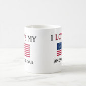 私は私のアメリカのパパを愛します コーヒーマグカップ (中央)