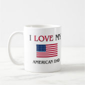 私は私のアメリカのパパを愛します コーヒーマグカップ (左)