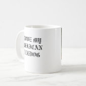 私は私のアメリカのブルドッグを愛します コーヒーマグカップ (正面左)