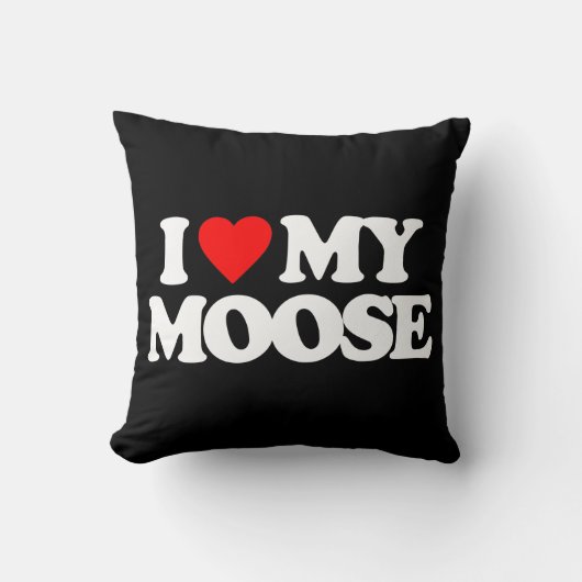 私は私のアメリカヘラジカを愛します クッション (正面)