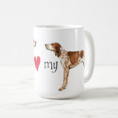 私は私のアメリカ英語のCoonhoundを愛します コーヒーマグカップ (正面右)