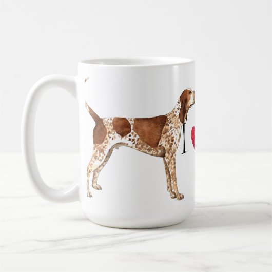 私は私のアメリカ英語のCoonhoundを愛します コーヒーマグカップ (左)