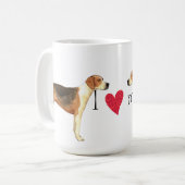 私は私のアメリカFoxhoundを愛します コーヒーマグカップ (正面左)
