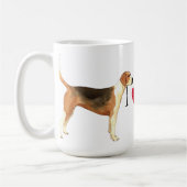 私は私のアメリカFoxhoundを愛します コーヒーマグカップ (左)