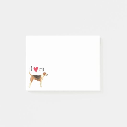 私は私のアメリカFoxhoundを愛します ポストイット (正面)