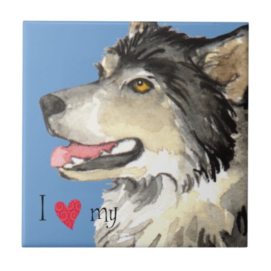 私は私のアラスカのマレンテが大好き タイル (正面)