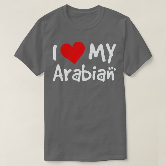 私は私のアラビア馬が大好き1 Tシャツ (デザイン正面)