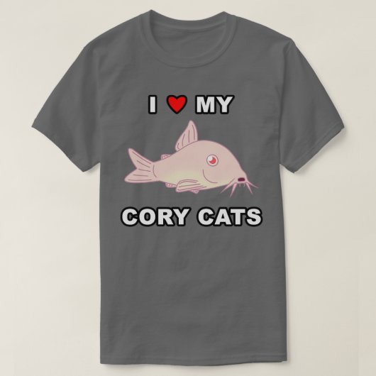 私は私のアルビノコリーナマズが大好き Tシャツ (デザイン正面)