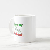 私は私のイタリアンな夫を愛します コーヒーマグカップ (正面左)