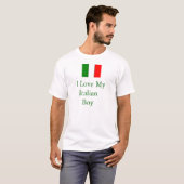 私は私のイタリアンな男の子を愛します Tシャツ (正面フル)