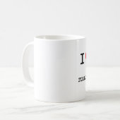 私は私のイタリアン・グレーハウンドを愛します コーヒーマグカップ (正面左)