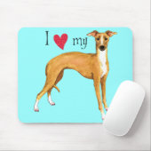 私は私のイタリアン・グレーハウンドを愛します マウスパッド (マウス)