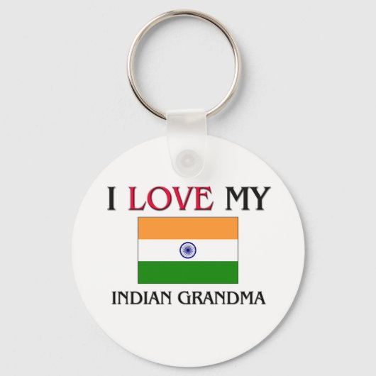 私は私のインディアン祖母が大好き キーホルダー (正面)