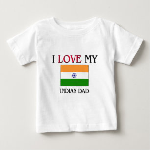 私は私のインドのパパを愛します ベビーTシャツ