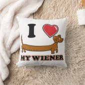 私は私のウィーナーが大好き – Doxie クッション (ブランケット)