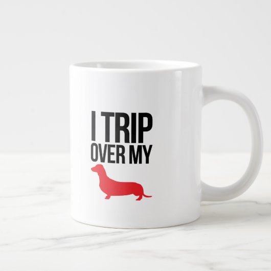 私は私のウィーナーのマグにつまずきます ジャンボコーヒーマグカップ (右)