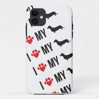 私は私のウィーナーの携帯電話の箱を愛します iPhone 11 ケース