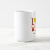 私は私のウインナーを愛します コーヒーマグカップ (中央)