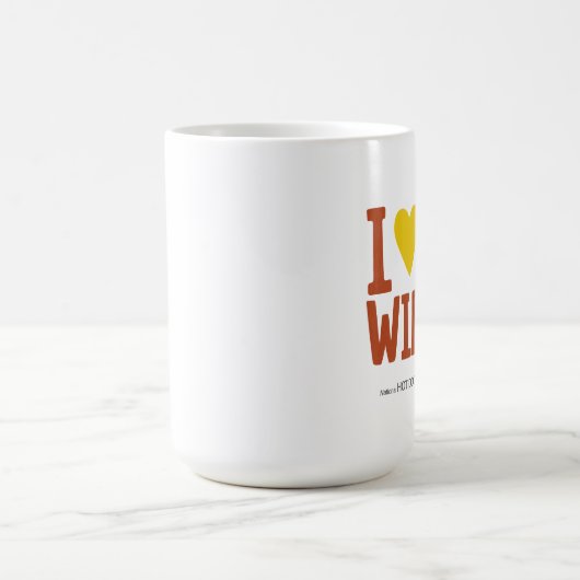 私は私のウインナーを愛します コーヒーマグカップ (中央)