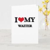 私は私のウェイターを愛します カード (黄色い花)
