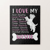 私は私のウェスティーが大好き ジグソーパズル (縦)