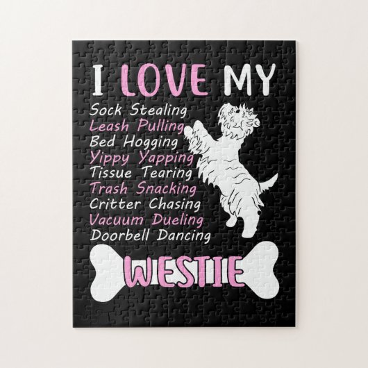 私は私のウェスティーが大好き ジグソーパズル (縦)