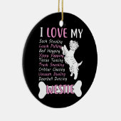 私は私のウェスティーが大好き セラミックオーナメント (右)