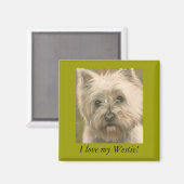 私は私のウェスティーが大好き! マグネット (正面/裏面)